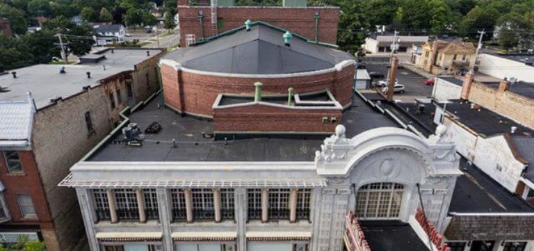 Rubber Roofing on Al Ringling Theater in Baraboo Wisconsin