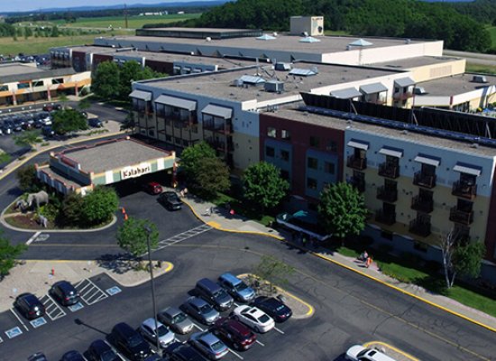 Kalahari Resort Wisconsin aerial view of new roofing