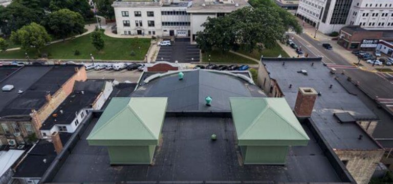 Rubber Roofing on Al Ringling Theater in Baraboo Wisconsin