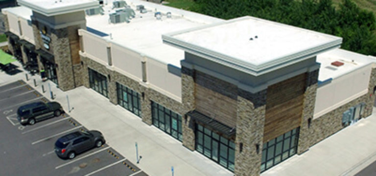 Commercial property with rubber roofing