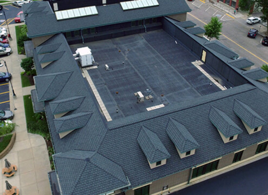 Bank of Wisconsin Dells new roofing