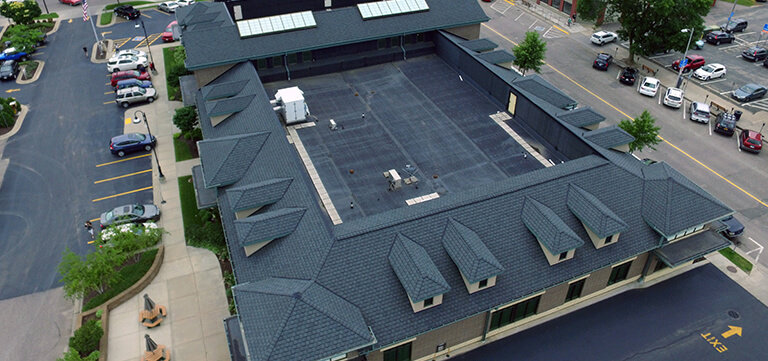 Bank of Wisconsin Dells new roofing