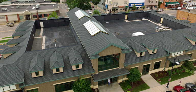 Bank of Wisconsin Dells new roofing