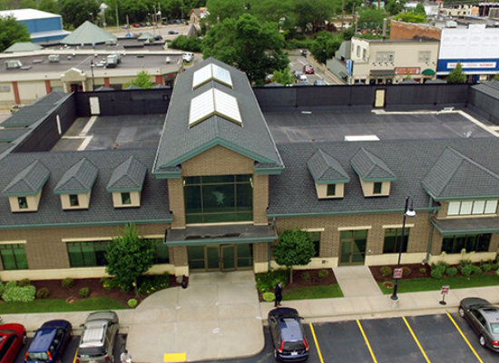 Bank of Wisconsin Dells new roofing