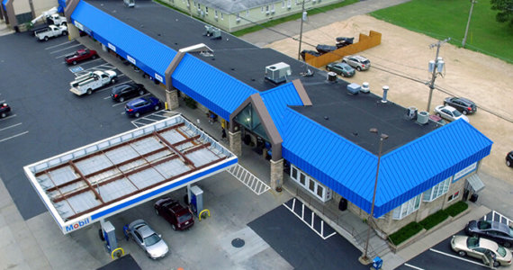 Firestone Metal and rubber roofing