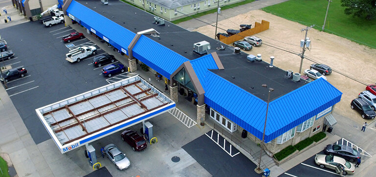 Firestone Metal and rubber roofing