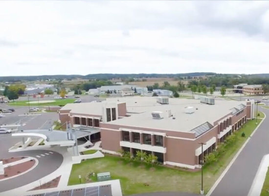 Rubber Roofing project on Divine Savior Health Campus in portage Wisconsin