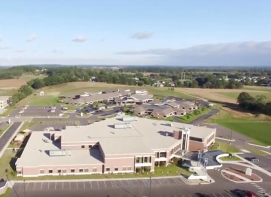 Rubber Roofing project on Divine Savior Health Campus in portage Wisconsin