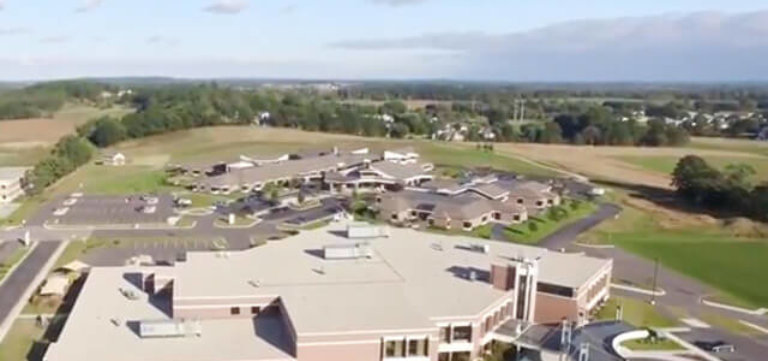 Rubber Roofing project on Divine Savior Health Campus in portage Wisconsin