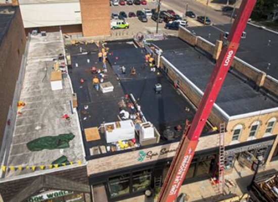 Rubber Roofing on Spa Serenity in baraboo Wisconsin