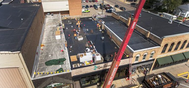 Rubber Roofing on Spa Serenity in baraboo Wisconsin