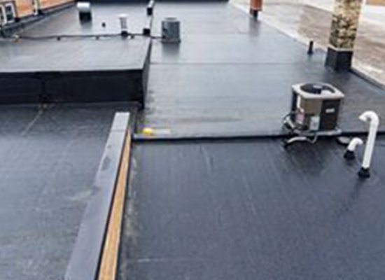 Rubber Roofing on Spa Serenity in baraboo Wisconsin